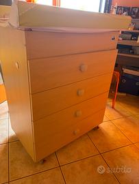 Fasciatoio con mobile in legno Cam