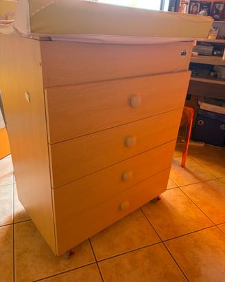 Fasciatoio con mobile in legno Cam