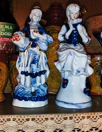 Coppia Di Statuine Porcellana Capodimonte Vintage 