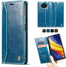 CUSTODIA PORTAFOGLIO LIBRO per XIAOMI POCO X3 NFC 