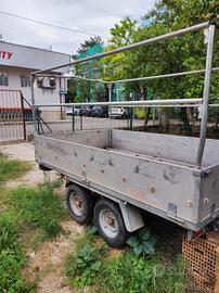 carrelllo ellebi frenato, doppio asse, completo di