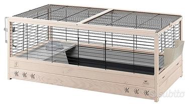Gabbia per Conigli in legno FSC ARENA 120 FERPLAST