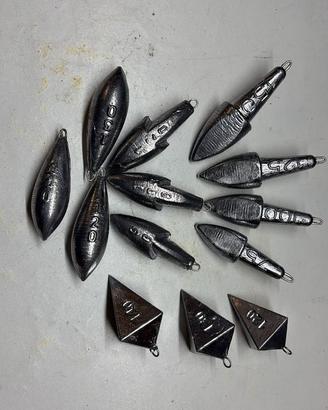 Piombi da pesca surf casting mix Kg 1,510
