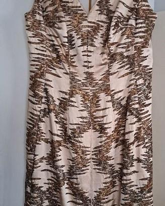 ABITO IN RASO DI SETA E RICAMI IN ORO