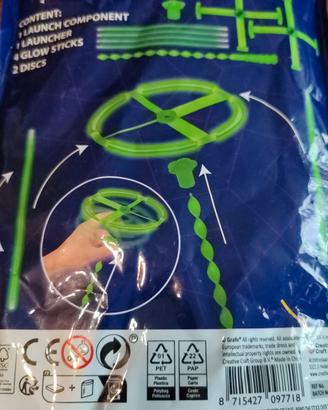 Disco Volante Luminoso Glow Flying Disc frisbee 