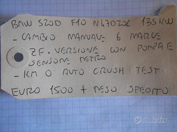 Cambio bmw 520 f10manuale 6 marce