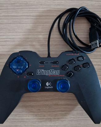 Joypad control. Gaming Logitech Wingman Rumblepad.