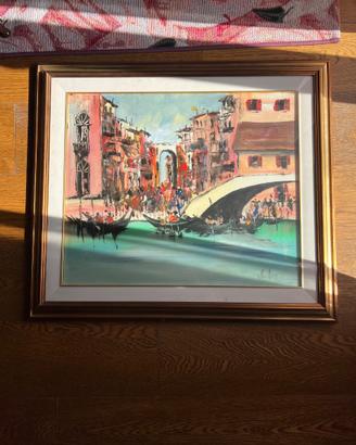 Quadro "Fondamenta" (1984) – Olio su tela