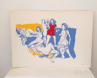 Litografia a colori, numerata, 1975