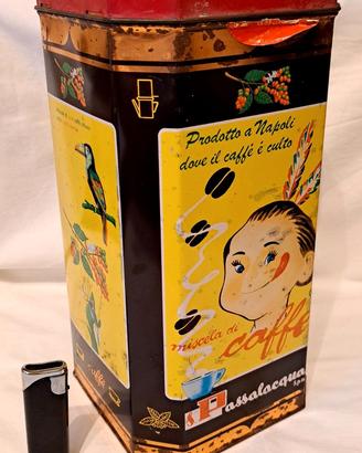Grande scatola in Latta Caffe' Passalacqua vintage
