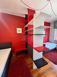 Libreria divisoria design bifacciale h 280