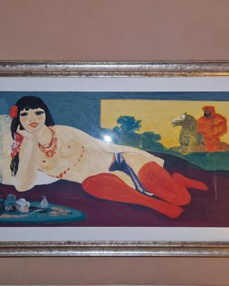 Quadro Salvatore Fiume Odalisca e Cavaliere