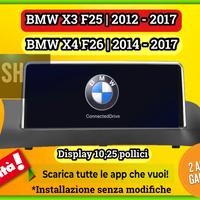 Monitor BMW X3-X4 touch 10.25 pollici carplay
