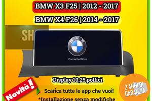 Monitor BMW X3-X4 touch 10.25 pollici carplay