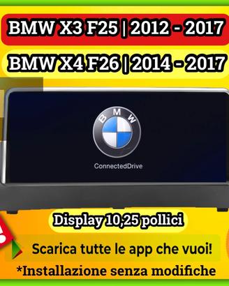 Monitor BMW X3-X4 touch 10.25 pollici carplay