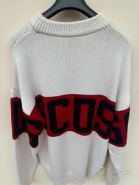 Maglione gcds bianco e rosso clearance