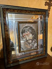 Quadro Cristo argento