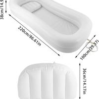 Vasca da bagno gonfiabile portatile, 220 x 100