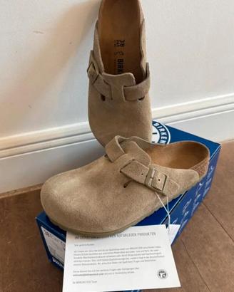 Birkenstock Boston Suede Sabbia 38 Nuove