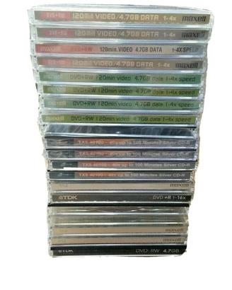 20 CD/DVD vergini nuovi e RW (riscrivibili usati)