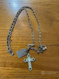 Collana crocifisso argento