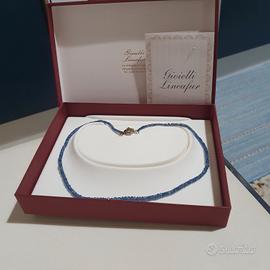 Collana di corindone naturale varietà zaffiro