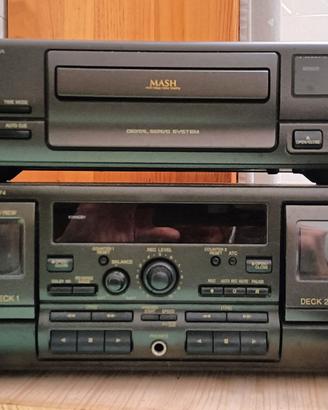 Piastra registratore Technics RS-TR474 e CD player
