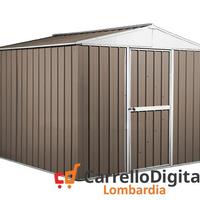 Box porta attrezzi lamiera 276x260cm 7 mq tortora