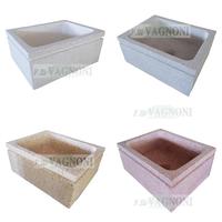 LAVANDINO DA CUCINA IN GRANIGLIA LEVIGATA CEMENTO