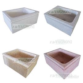 LAVANDINO DA CUCINA IN GRANIGLIA LEVIGATA CEMENTO