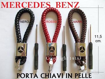 PORTA CHIAVI MERCEDES BENZ PELLE INTRECCIATA NUOVO
