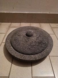 Piatto/vassoio in pietra dura con coperchio