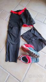 pantaloni modulari+scarpe trekking 