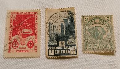 3 Rari Colonie e Storia: Somalia Benadir, Eritrea,