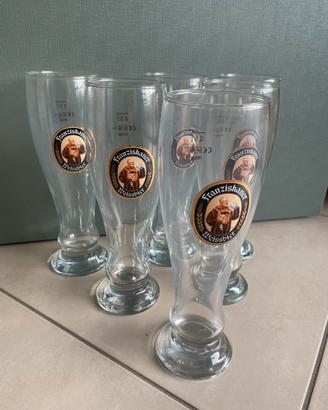 Set 6 bicchieri originali Franziskaner Weissbier