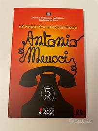 ANTONIO MEUCCI Moneta da 5 euro