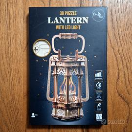 Puzzle 3d Legno Lanterna con Luce LED