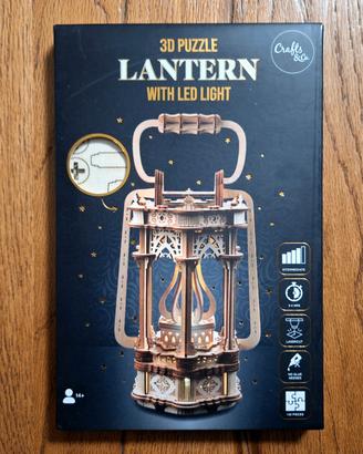 Puzzle 3d Legno Lanterna con Luce LED