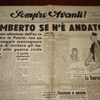 GIORNALE  1946: ESILIO RE UMBERTO II DI SAVOIA