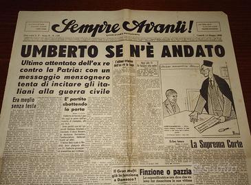 GIORNALE  1946: ESILIO RE UMBERTO II DI SAVOIA