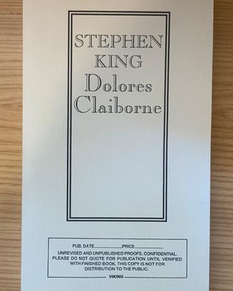 Stephen King - Dolores Claiborne - ARC