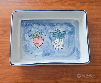 Pirofila in ceramica decorata vintage