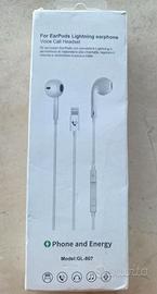 Auricolari lightning per iphone/ipad/ipod