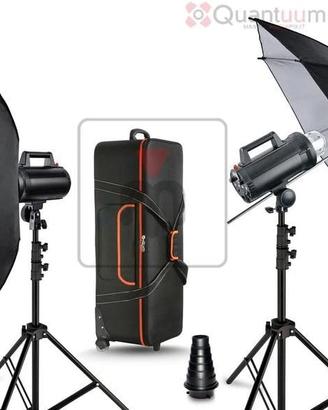 SET FLASH QUANTUUM DA STUDIO + accessori