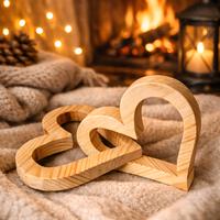 Cuori intrecciati in legno artigianali 
