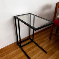 Comodino vetro e ferro