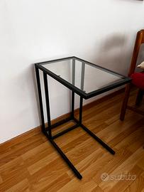 Comodino vetro e ferro
