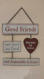 Quadro in ferro "Good Friends"