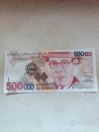 Banconota Brasile 500.000 Cruzeiros
