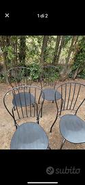 sedie ikea in ferro riverniciate